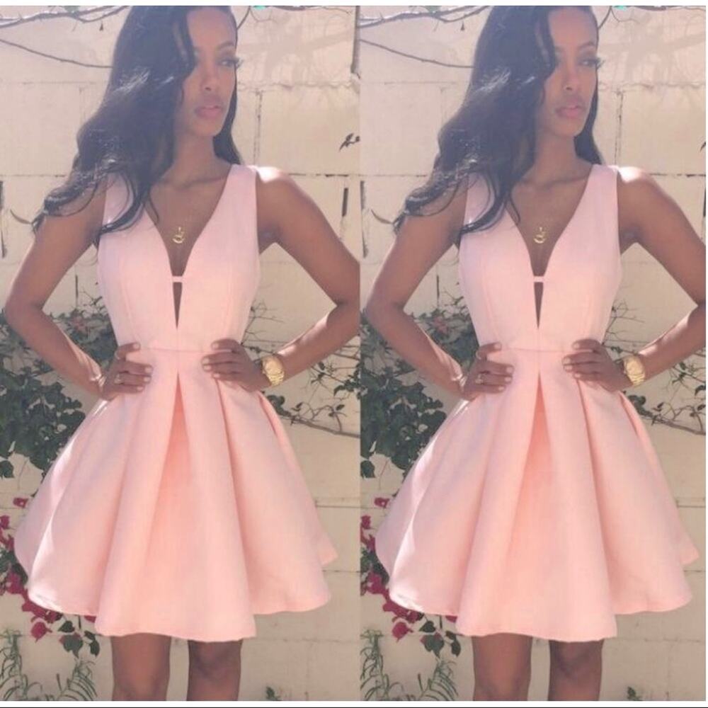 0113 NEW Pink Baby Fit & Flare Doll Mini Dress
